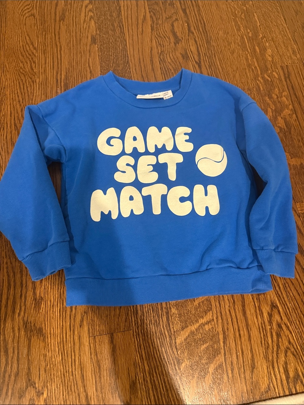 Mini Rodini Bright Blue "Game Set Match" Sweatshirt